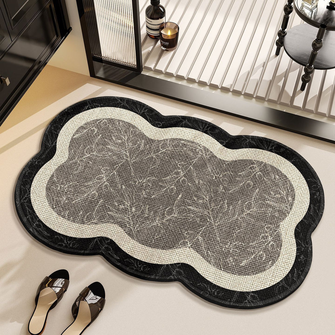 Floral Patterned Bathroom Rug