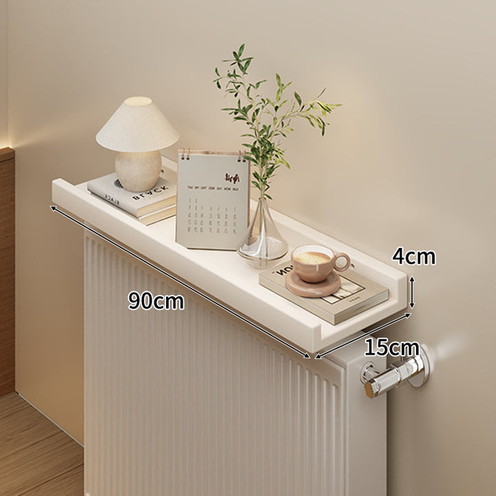 Long Slim Radiator Top Shelf Tray with Raised Edge and Heat‑Resistant Surface