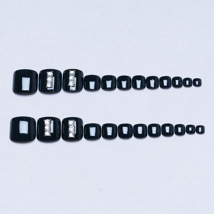 Elegant Decorative Press-On Toenails