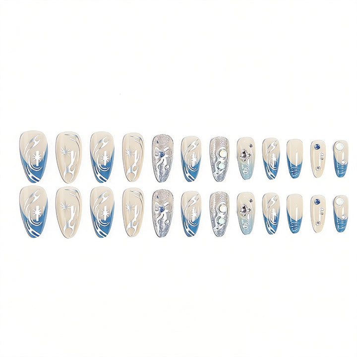 Artful 3D Nail Tips with Delicate Design Kalsten