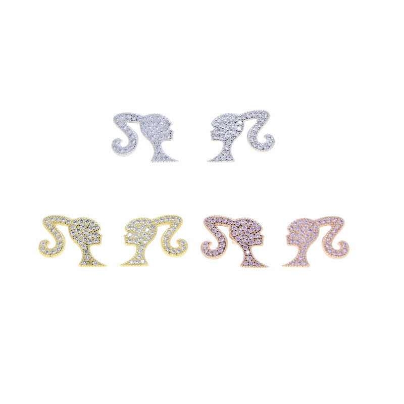 Heart-Shaped Glitter Earrings Kalsten