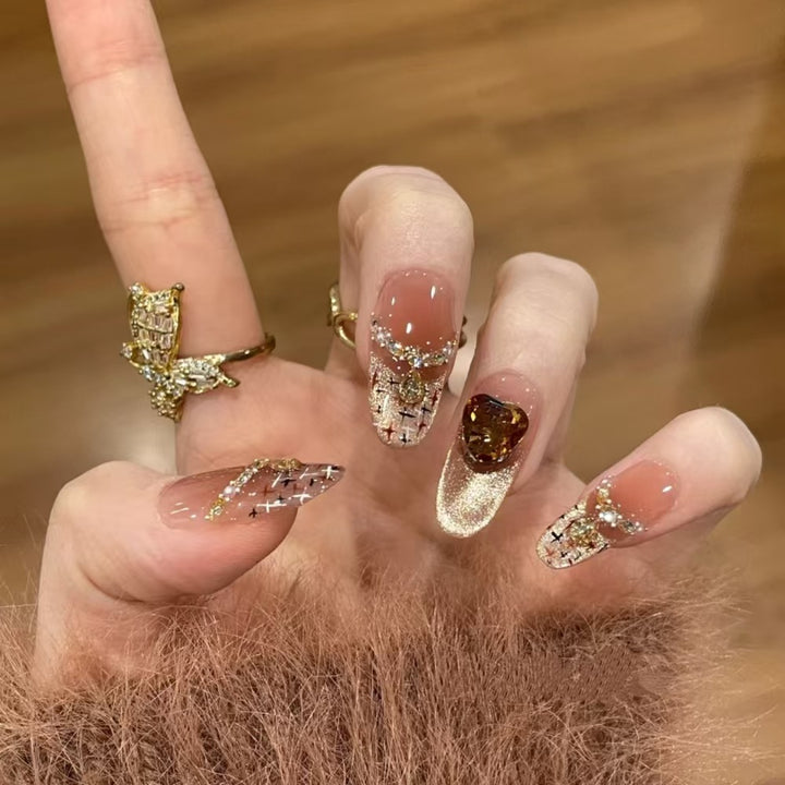 Luxury Decorative Press-On Nail Extensions Kalsten