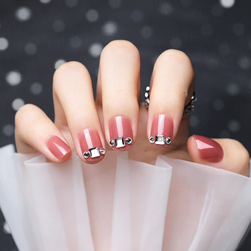 Decorative Nail Art with Gemstone Accents