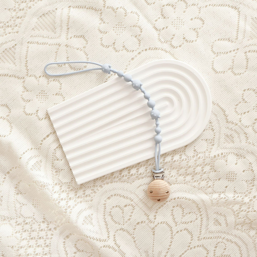 Silicone Beaded Pacifier Clip with Safety Lock