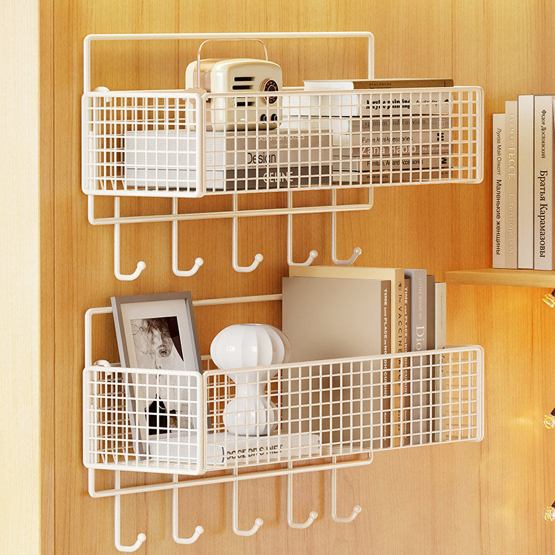 Wall-Mounted Metal Mesh Storage Basket