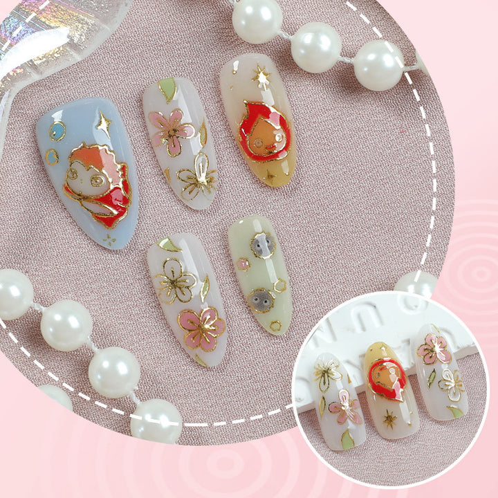 Artistic Character-Themed Press-On Nail Set