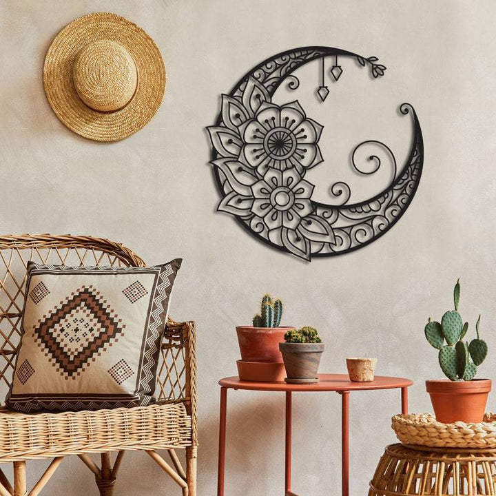 Floral Moon Wall Art