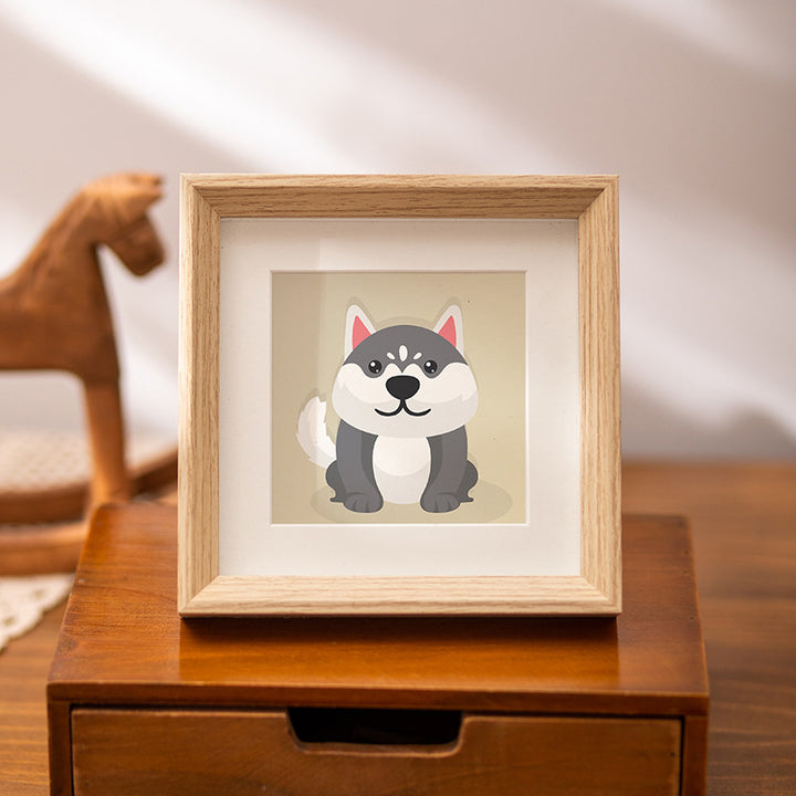 Charming Illustrated Pet Frame for Home