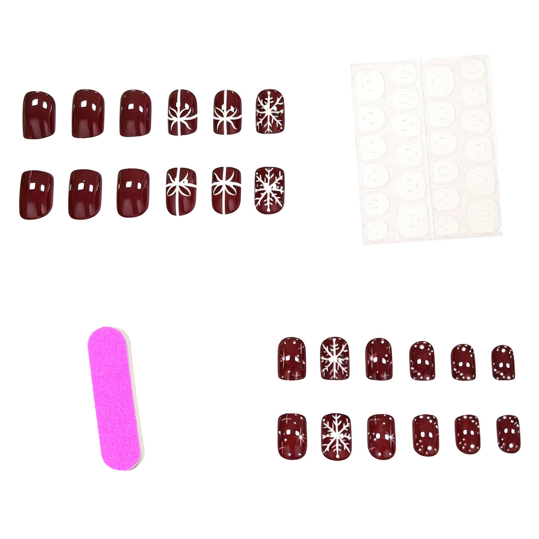 Festive Snowflake Nail Art Enhancements Kalsten