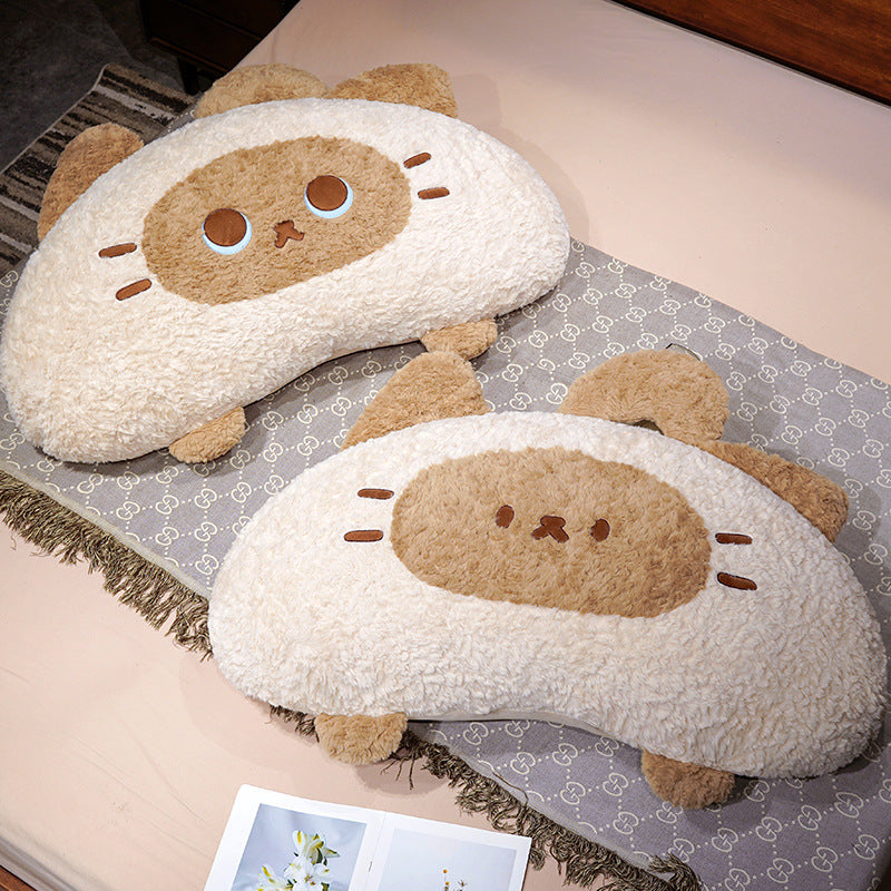 Large cozy back cushion and reading pillow as padded bed support
