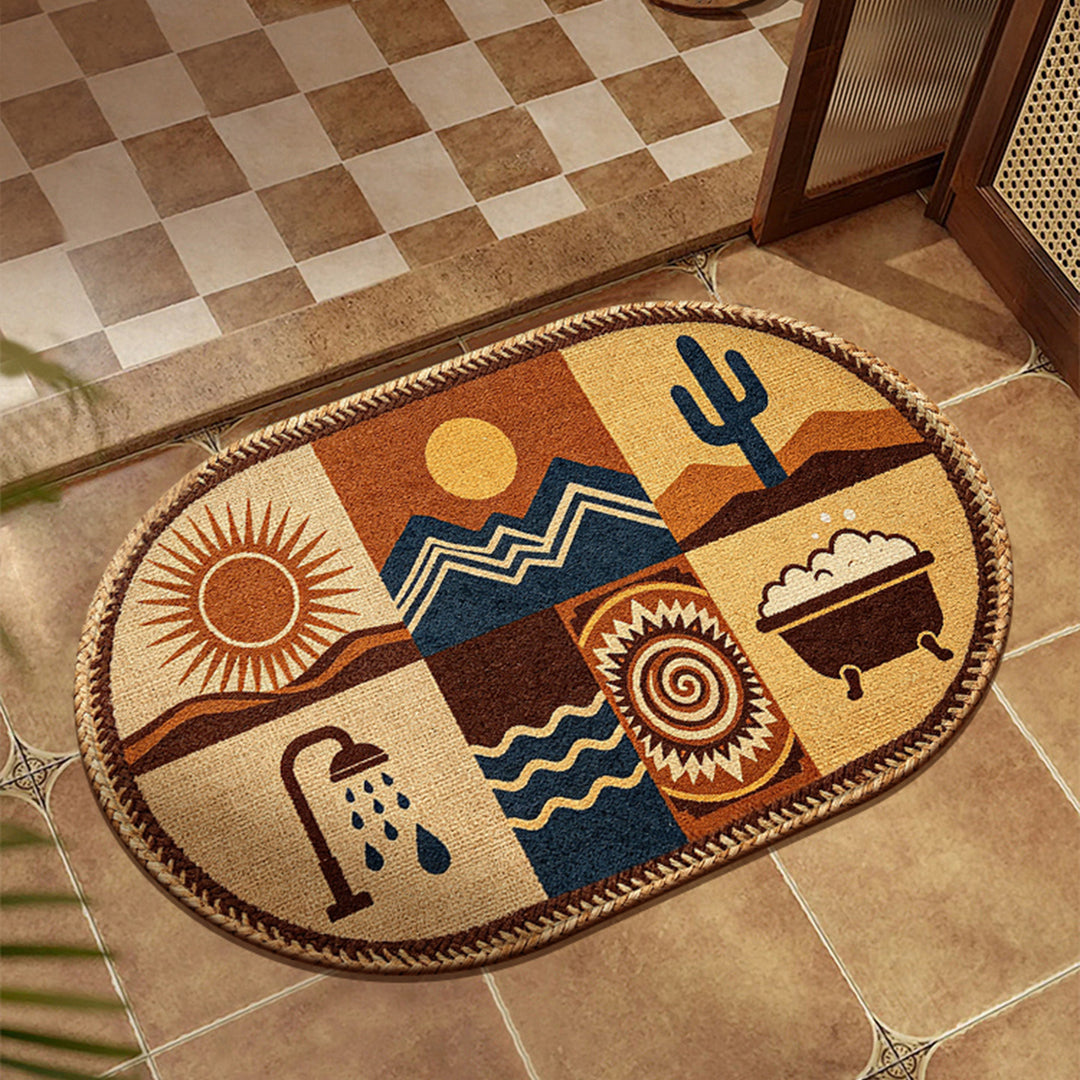 Artistic Themed Bath Mat