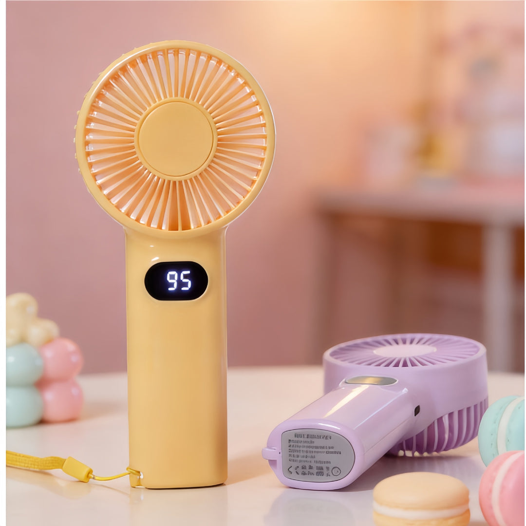 Women's portable high-performance hand fan with digital speed display Kalsten