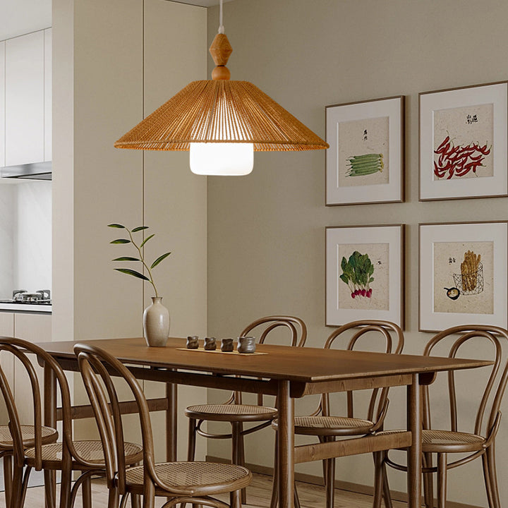 Woven Bamboo Pendant Light