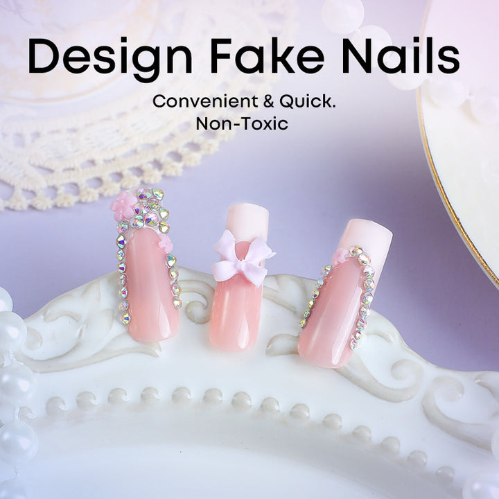 Artificial nail set with delicate details and glamorous decorations Kalsten