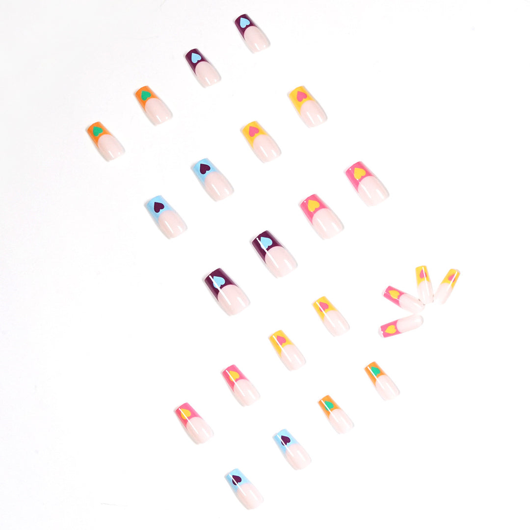 Artful Nail Art with Colorful Heart Designs Kalsten