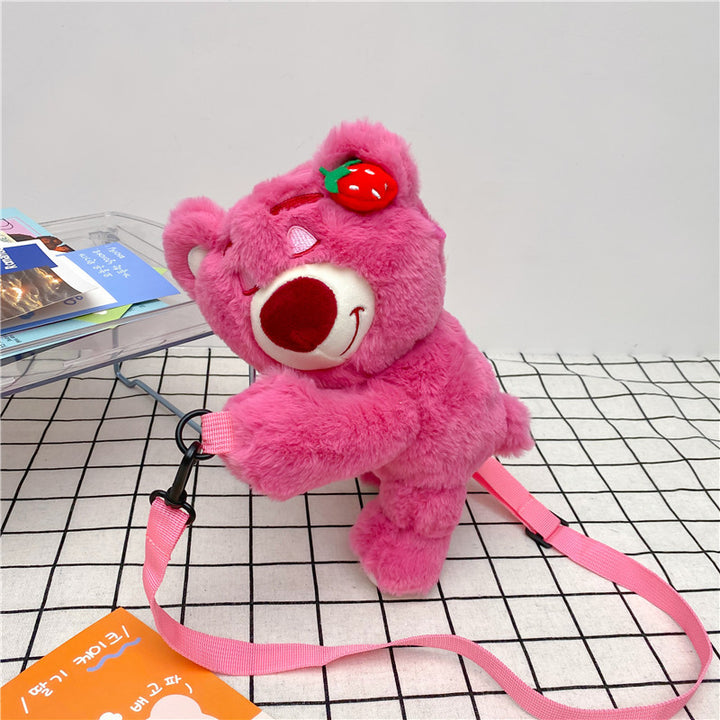 Plush Cartoon Character Shoulder Bag