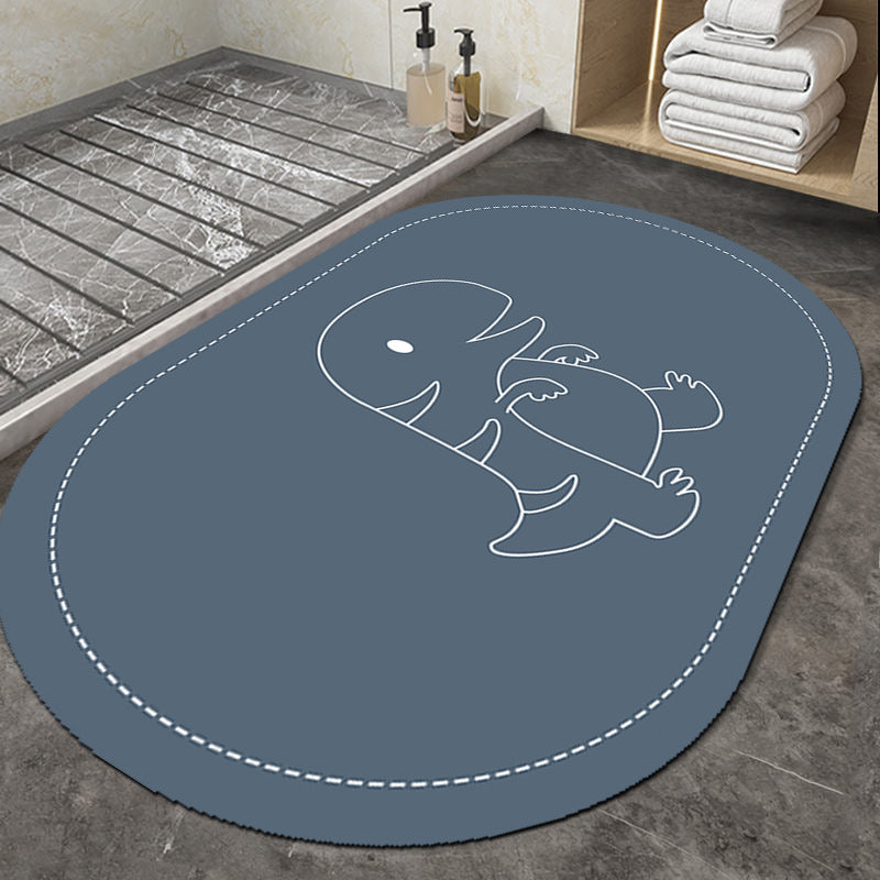 Playful Dinosaur-Themed Bath Mat