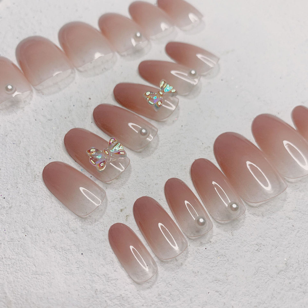 Elegant Butterfly Accent Nail Art