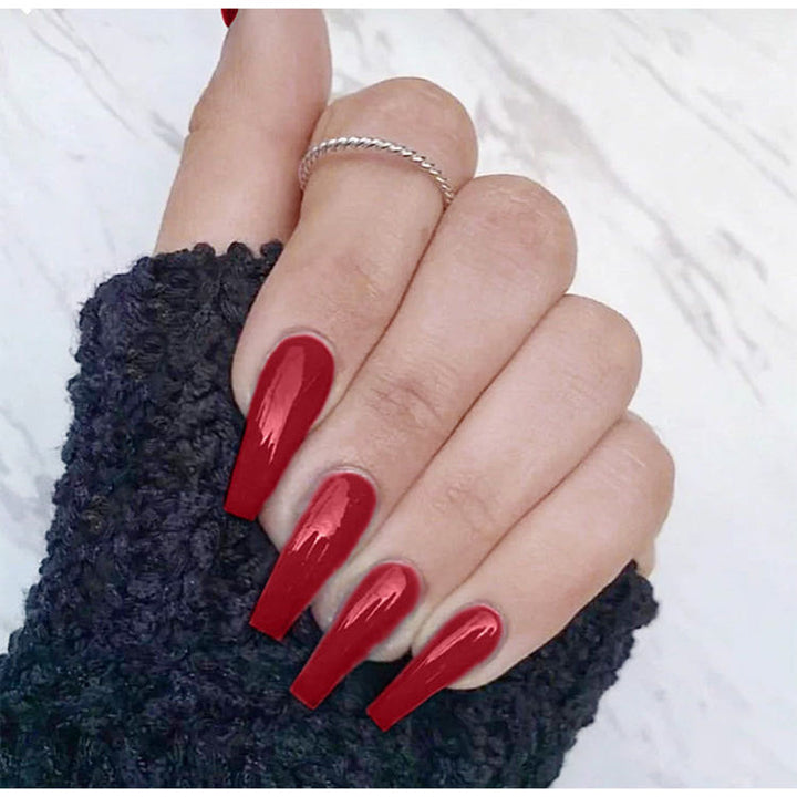 Long Coffin Press-On Nail Tips