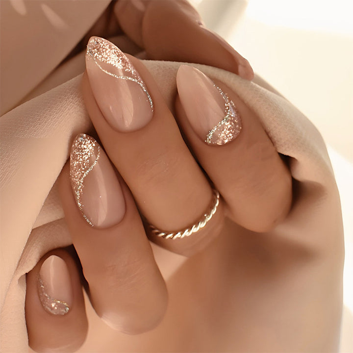 Glittering Elegant Press-On Nail Set Kalsten