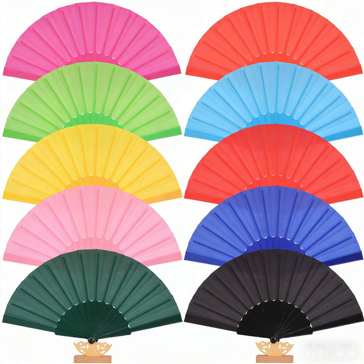 Women's artistic hand fan with filigree wooden handle Kalsten