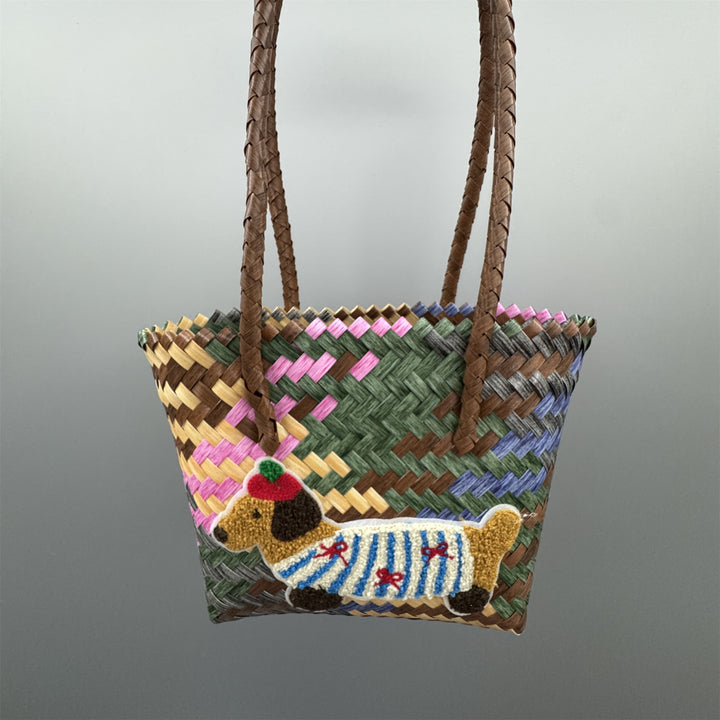 Playful and Handmade Basket Bag Kalsten