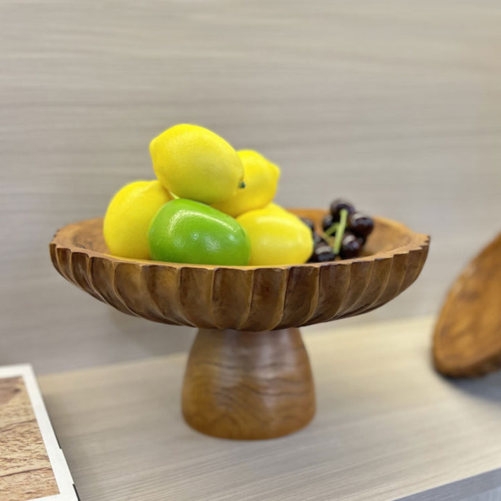 Handcrafted Wooden Decorative Serving Bowl