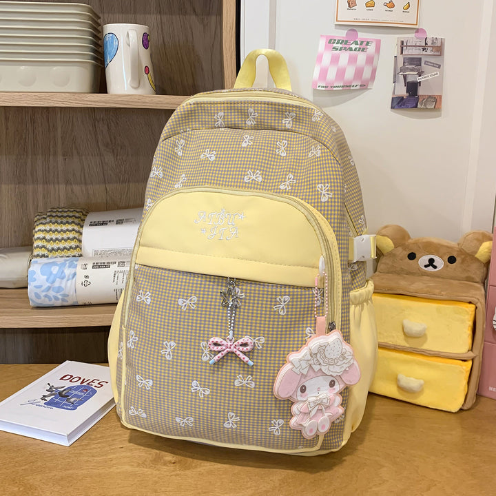 Stylish Checker Patterned Backpack Kalsten