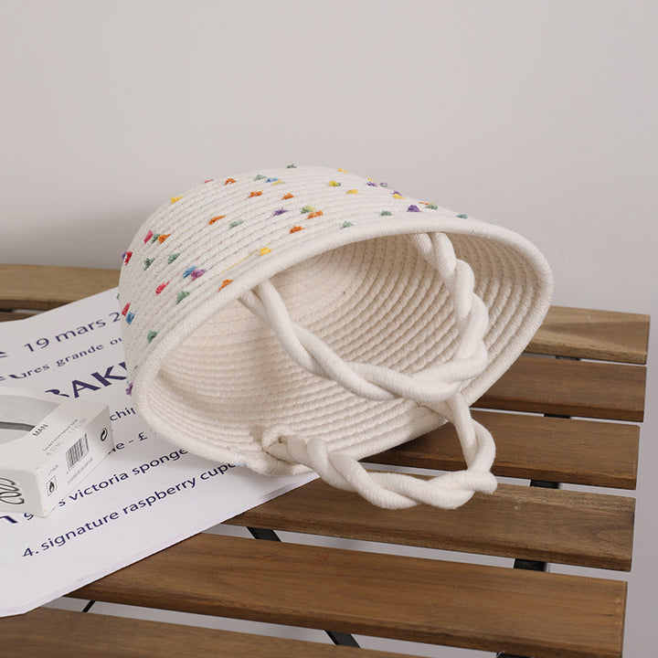 Decorative cotton basket bag Kalsten