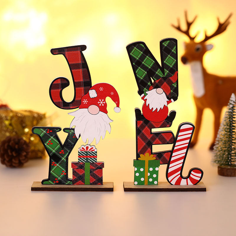 Decorative Christmas Table Block Sign Kalsten