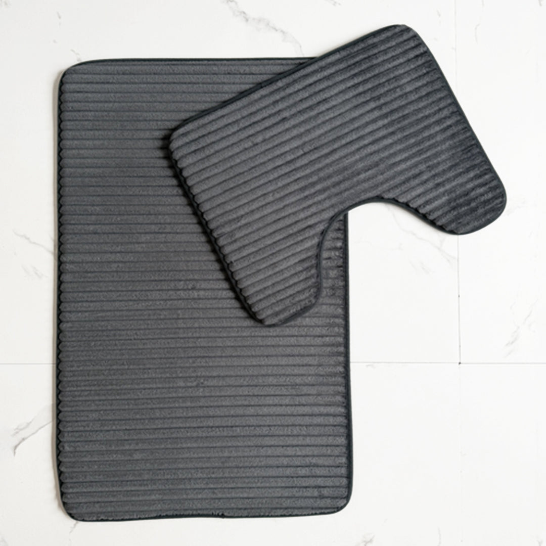 Plush Bathroom Mat Set Kalsten