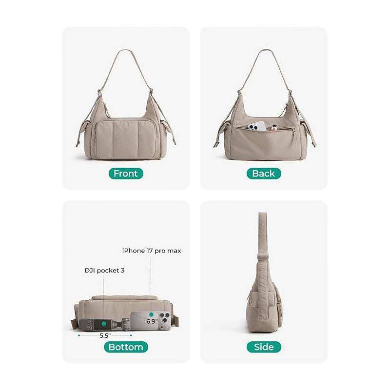 Fashionable shoulder bag with multifunctional compartments Kalsten