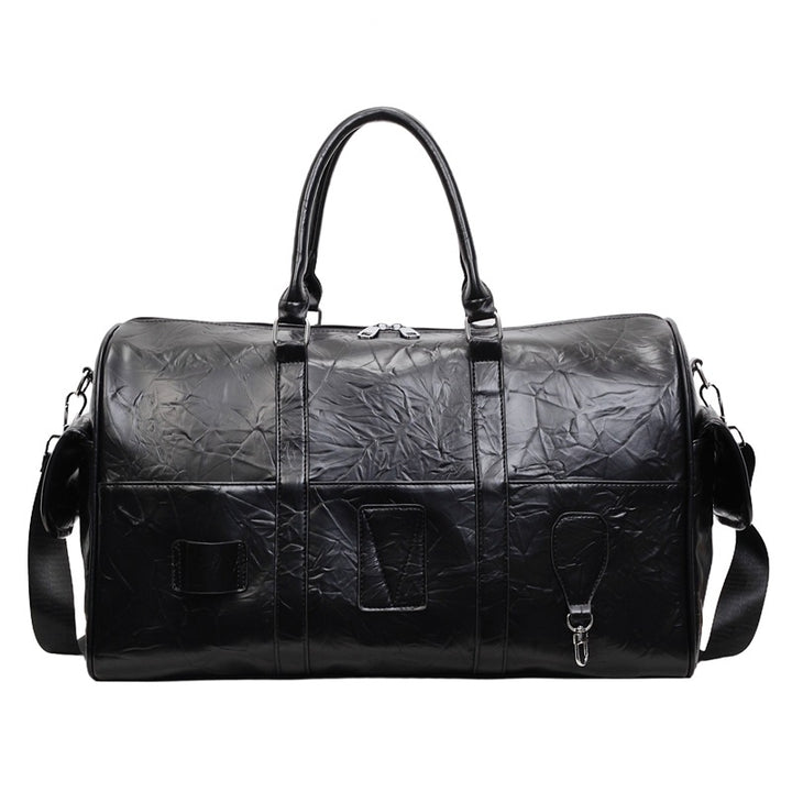 Durable Leather Weekender Duffel Bag