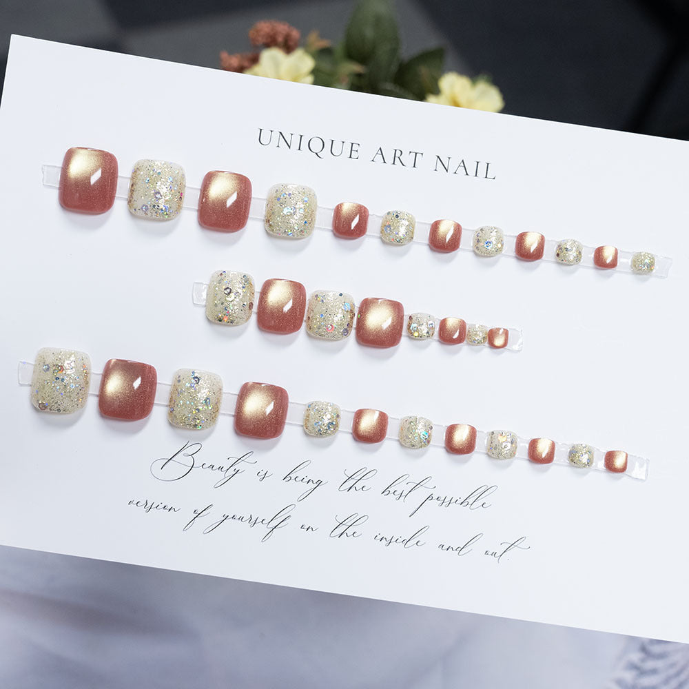 Glittery Pedicure Nail Art