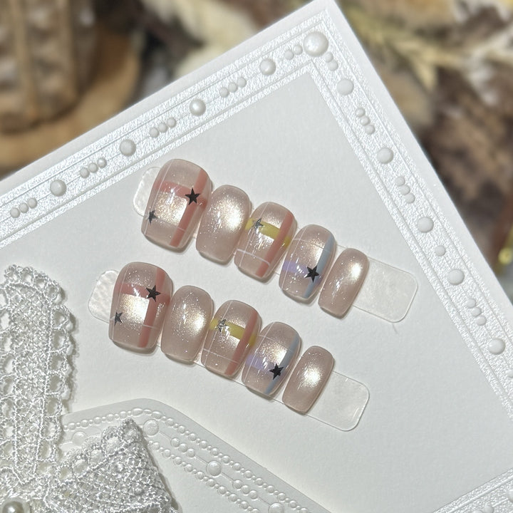 Themed Press-On Nail Art Set with Hello Kitty Designs Kalsten