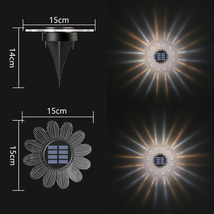 Decorative Solar Acrylic Petal Garden Stake LED Pathway Light Kalsten