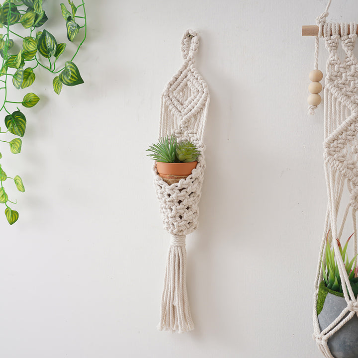 Macramé Plant Holder with Decorative Hanging Design Kalsten