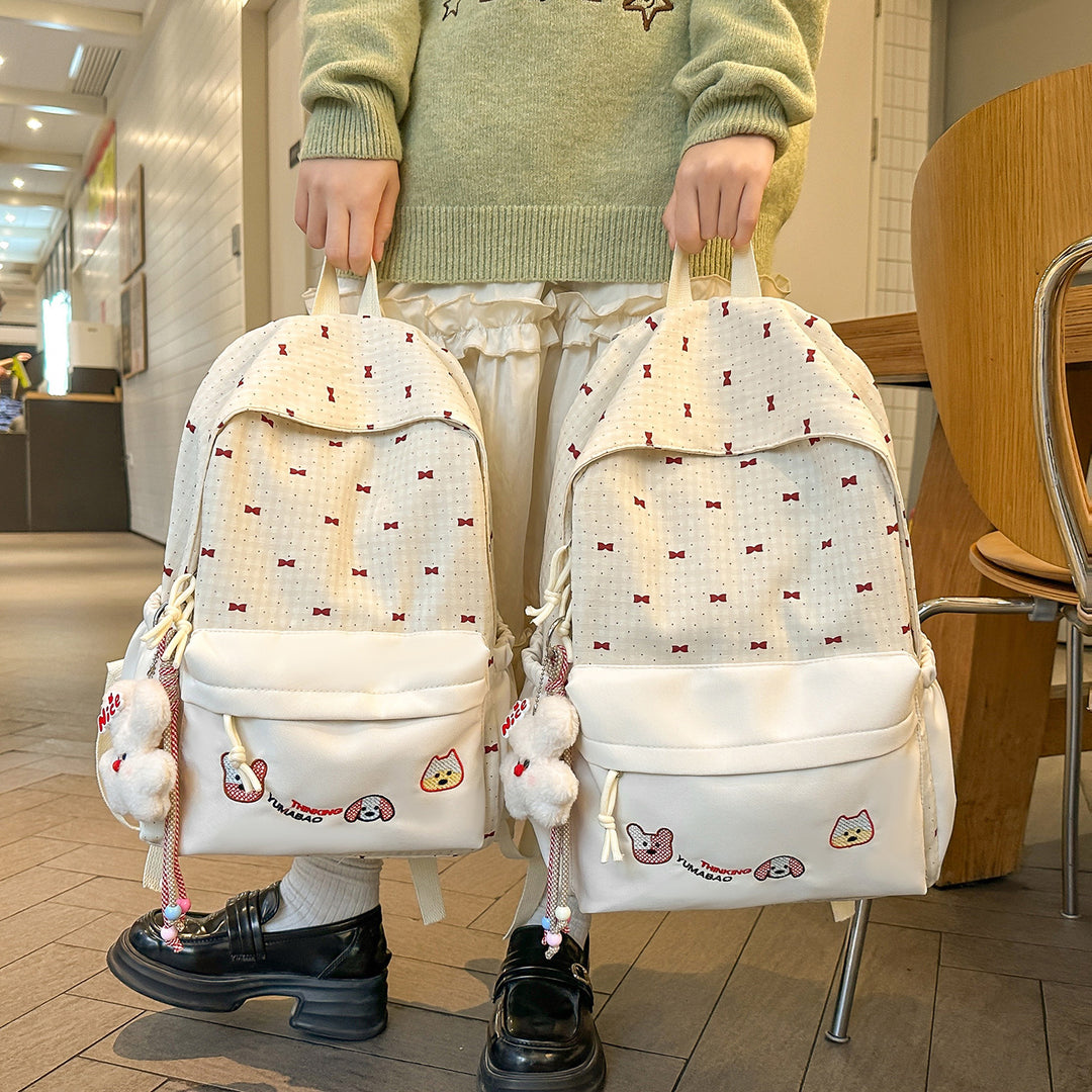 Cute Bow-Embellished Backpack Kalsten