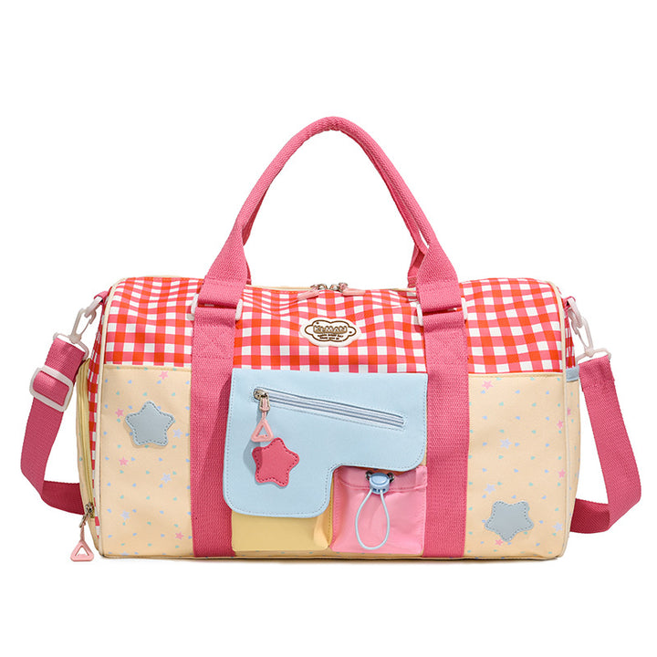 Playful Patterned Carryall Duffle Bag Kalsten
