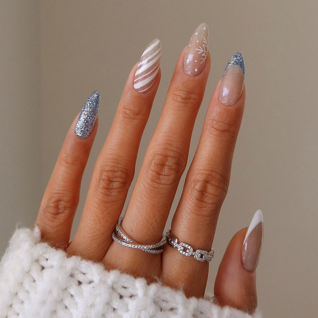 Creative nail art set with elegant patterns Kalsten