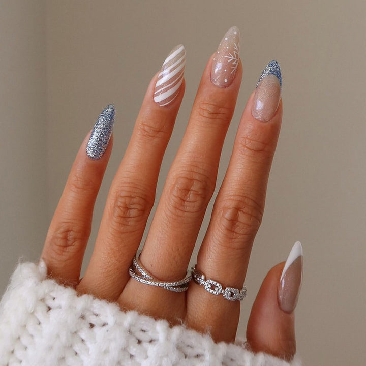 Creative nail art set with elegant patterns Kalsten