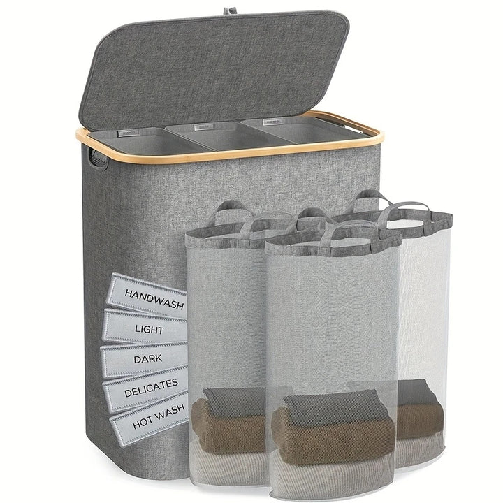 Laundry separation system with bamboo lid Kalsten