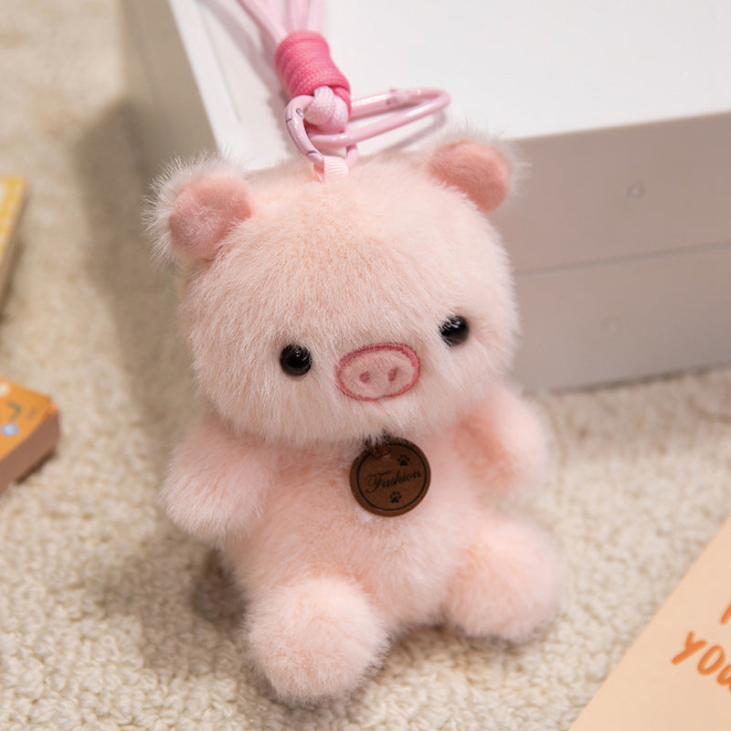 Plush Bunny Bag Charm Keychain with Long Floppy Ears and Clip Kalsten