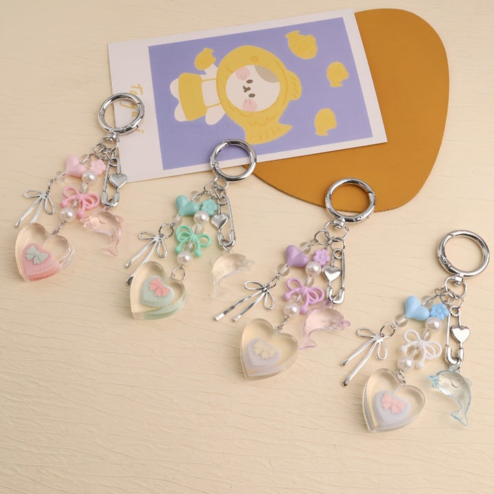 Playful keychain with colorful charms Kalsten