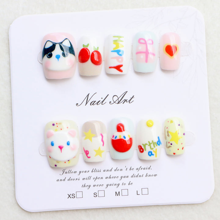 Creative Cartoon Themed Press-On Nails Kalsten