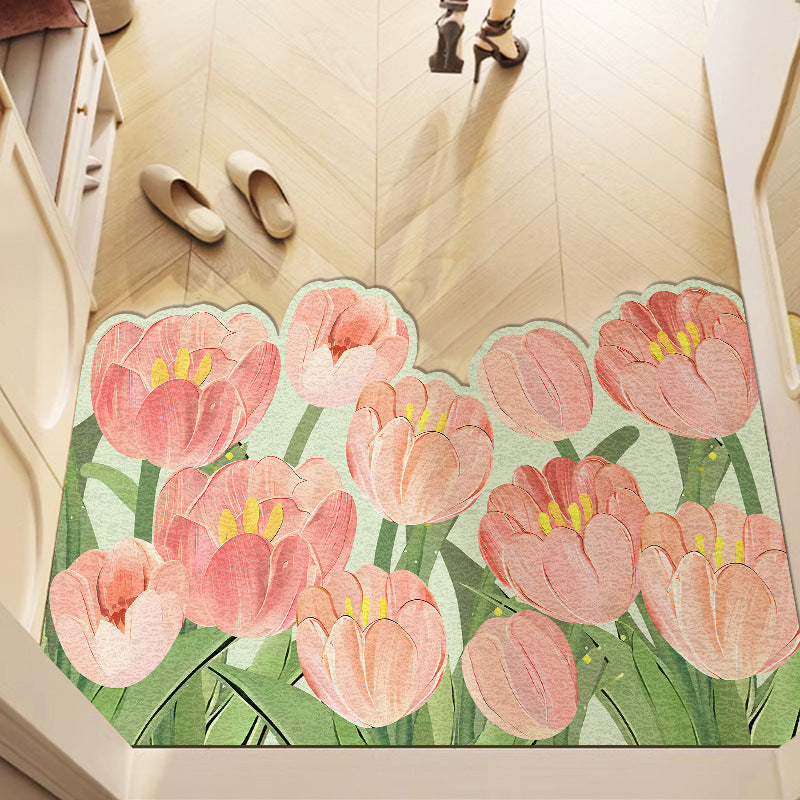 Floral Print Decorative Area Rug