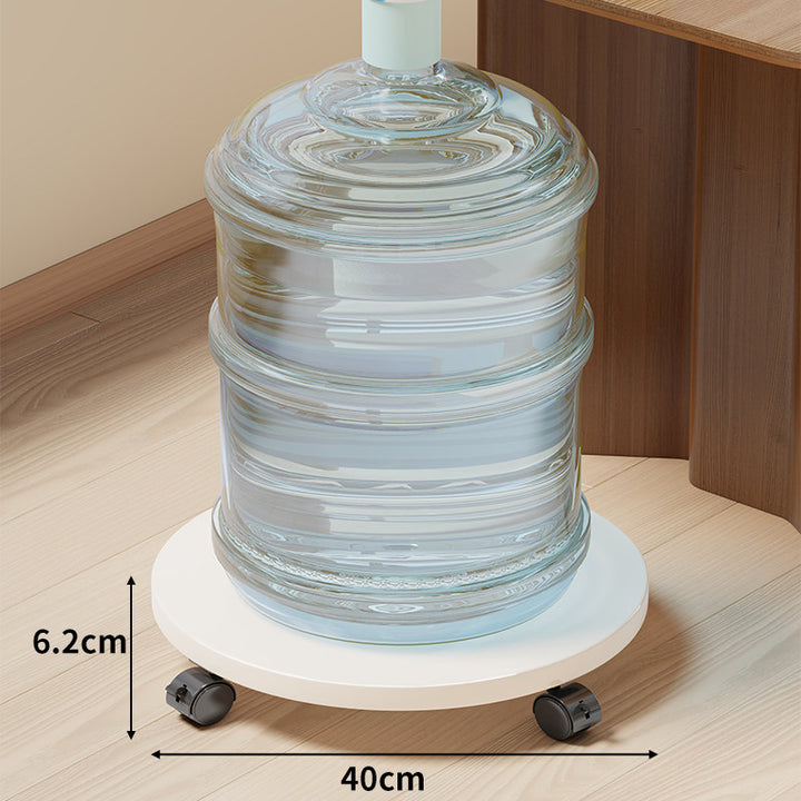 Rolling Wooden Water Jug Dolly with Swivel Casters and Low-Profile Platform