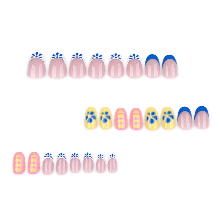 Artificial nail art with colorful summer design Kalsten