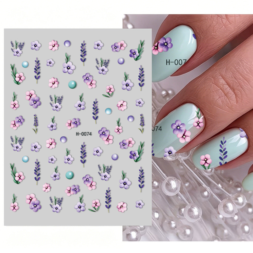 Floral Design Nail Art Sticker Set