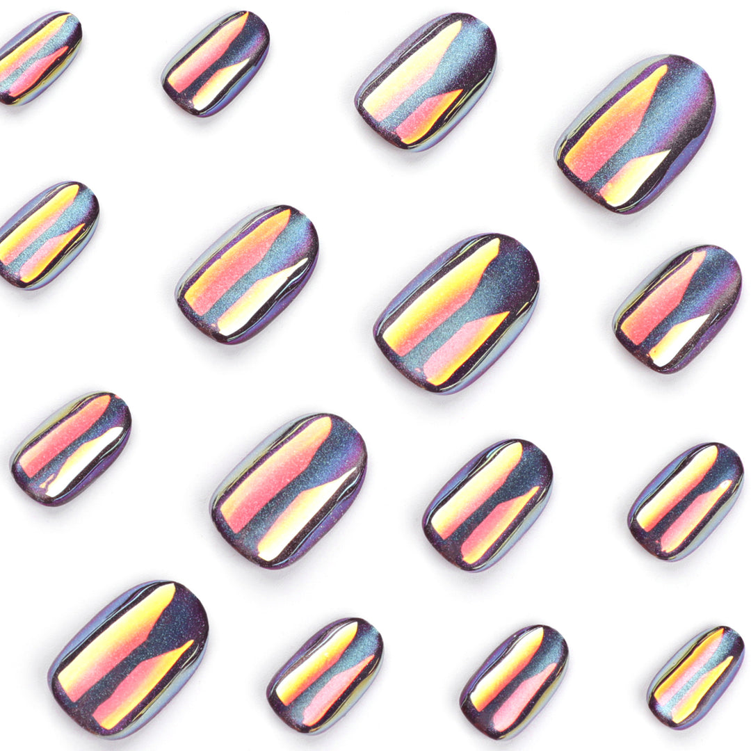 Artful Nail Art with Shimmering Finish Kalsten